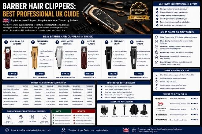 Barbers Hair Clippers Best Professional UK Guide