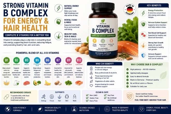 Strong Vitamin B Complex for Energy