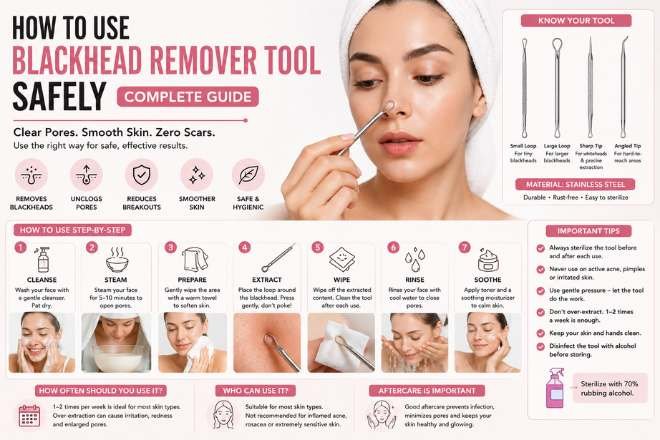 how to use blackhead remover tool