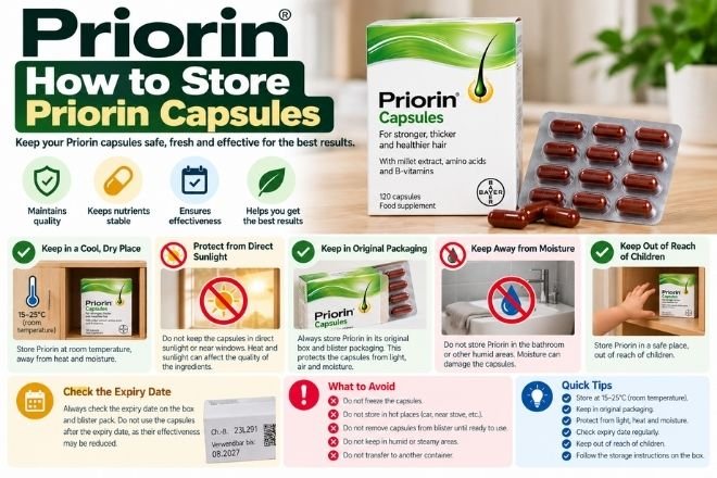 how to store Priorin capsules
